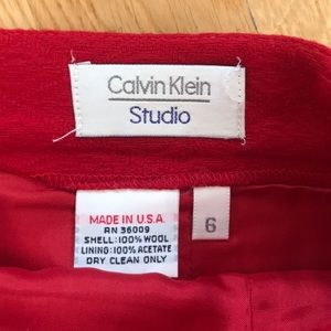 Calvin Klein red skirt